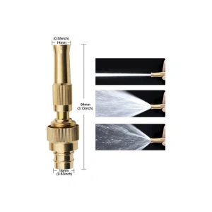 Ayarlanabilir yüksek basınçlı bahçe hortum başlığı gold 1 adet