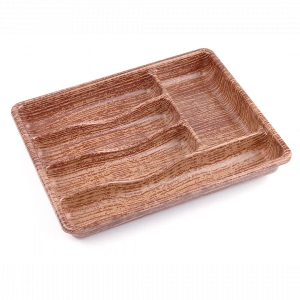 AHŞAP RENK - 5 BÖLMELİ ÇEKMECE İÇİ KAŞIKLIK 36X29CM (5250)