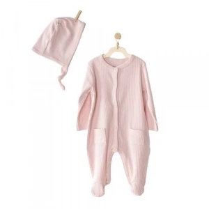 Andywawa AC23651 Modal Bebe Tulum Takım Pink