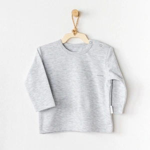 Andywawa AC24437 Bebek Basic Tshırt Grey Melange