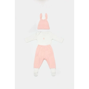 Bibaby Biorganic Bunny 3Lü Bebek Takım 73326 Pembe