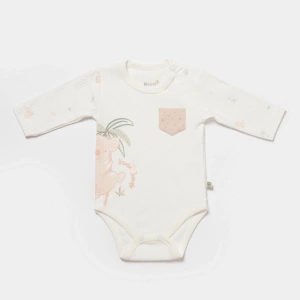 Bibaby Biorganic Koala Jungle Uzun Kol Bebek Body 56969 Pembe