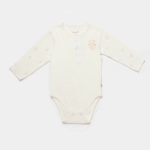 Bibaby Biorganic Koala Jungle Uzun Kol Bebek Body 56973 Pembe