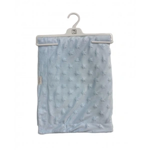 Bibaby Embossed Star 90x108 Battaniye 64728 Blue