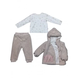 Bibaby Pretty Moments 3Lü Bebe Takım 73339 Ecru Pink