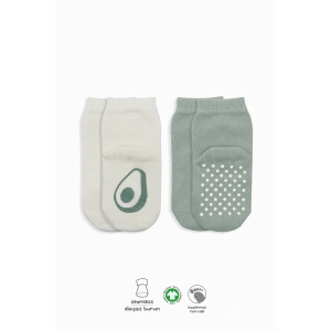 Bistyle Meyve Figürlü Kaymaz Soket Çorap 2Li BS10105 Nil Ekru