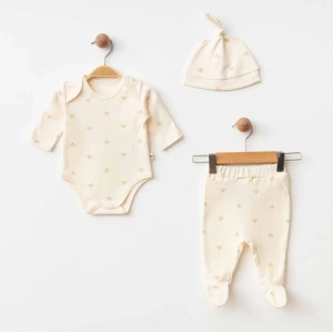 Eslenza Baby 3Lü Zıbın Takım 0038 Bej