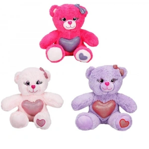 JH12206 - PELUŞ KALPLİ OTURAN AYICIK 26 CM