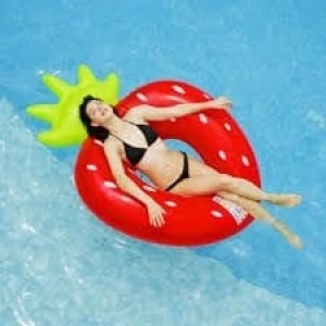 Jilong Infatable Simit Yatak Çilek Desenli Jumbo 37342