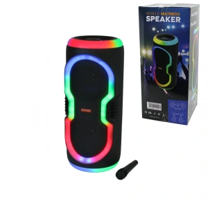 KARAOKE MİKROFONLU WİRELESS HOPARLÖR - SPEAKER IŞIKLI USB ŞARJLI DC 5V - TF - AUX 2X8 INCH PL-4145 (5250)