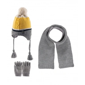 Kitti Atkı Bere Eldiven Takım 1-4 Yaş 2316007 Açık Gri