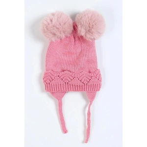 Kitti Bebe Kız Kulaklı Bere (1-4 Yaş) K24120-04 Pembe