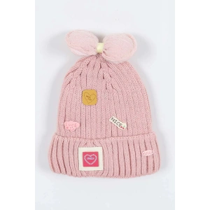 Kitti Çocuk Kız Kulaklı Bere (4-8 Yaş) K24130-02 Soft Pembe
