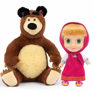 Masha & Koca Ayı 20 cm Peluş 12 cm Bebek MHA21000