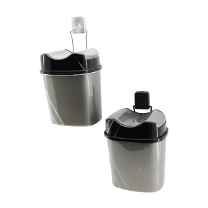 METAL ASKILI PLASTİK ÇÖP KOVASI YAPIŞKANLI MONTAJ (5250)