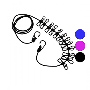 RENKLİ LASTİK   12PCS METAL MANDALLI  ÇAMAŞIR İPİ (5250)