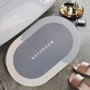 Sihirli Süper Su Emici Kaymaz Tabanlı Oval Paspas 40*60 cm (5250)