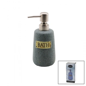 YUVARLAK GRİ - MAT DESEN SERAMİK SIVI SABUNLUK (5250)