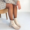 İnay Bej Cilt Topuklu Bot