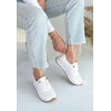 Tone Beyaz Cilt Bağcıklı Spor Ayakkabı