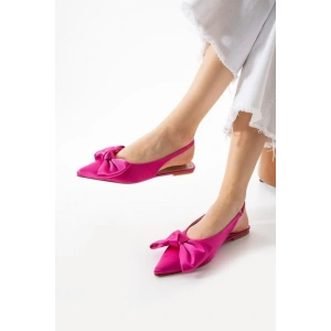 Cenya Fuşya Saten Babet Ayakkabı