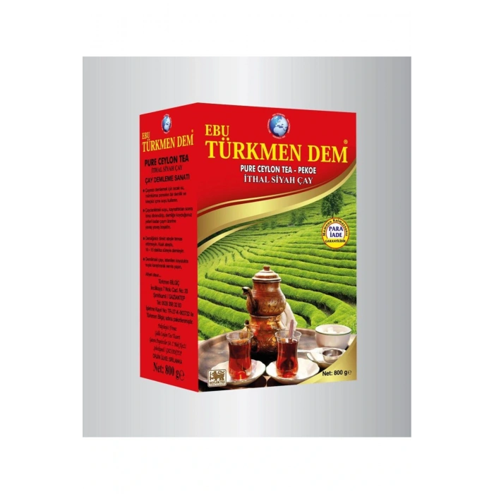 Ebu Türkmen Dem Çay Yeni Mahsul Doğal Taze Saf Sri Lanka Ithal ( Kaçak ) Çay 800 Gr