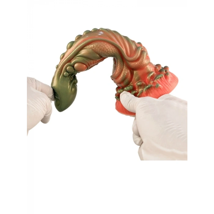 25 CM Kırmızı Yeşil Canavar Dildo – Özel Tasarım