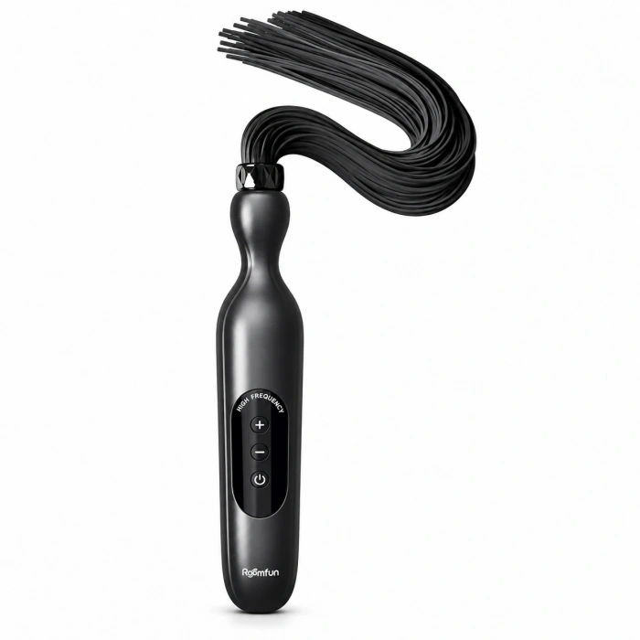 5 Kademeli Şarjlı E-Stim Püsküllü BDSM Kırbaç