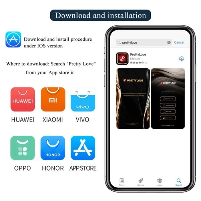 Pretty Love Anthony Uygulama Kontrollü Akıllı Masaj Cihazı