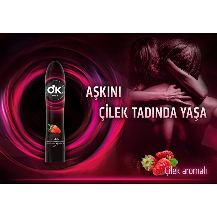 Okey Çilekli Kayganlaştırıcı Jel Su Bazlı
