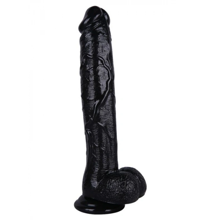 Noctis 32 cm Siyah Silikon Dildo Realistik Tasarım