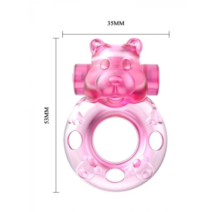 Sweet Bear Titreşimli Penis Halkası Silikon Sevimli Tasarım
