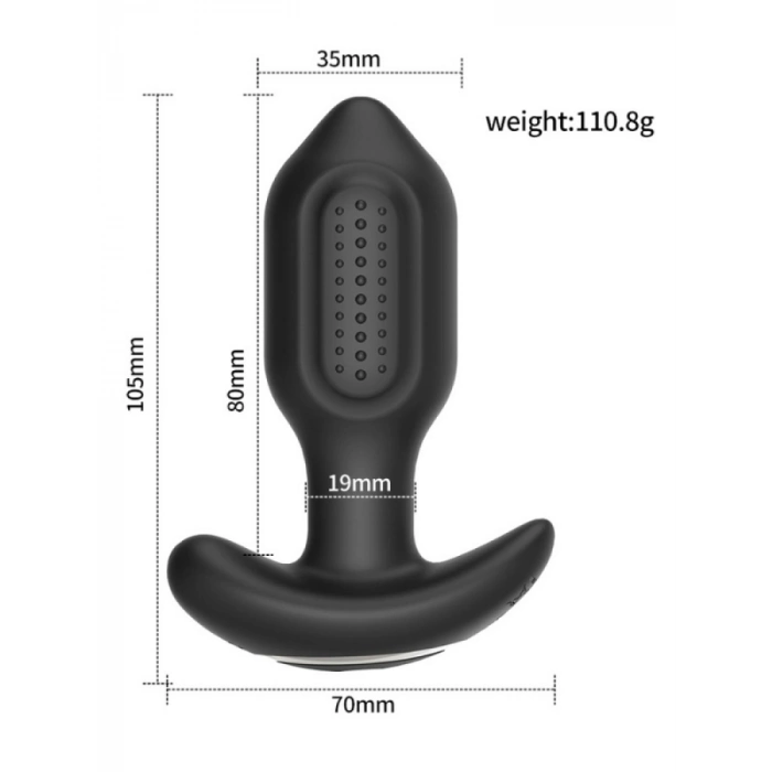 Telefon Kontrollü Titreşimli Anal Plug – Uygulama Destekli Akıllı Model