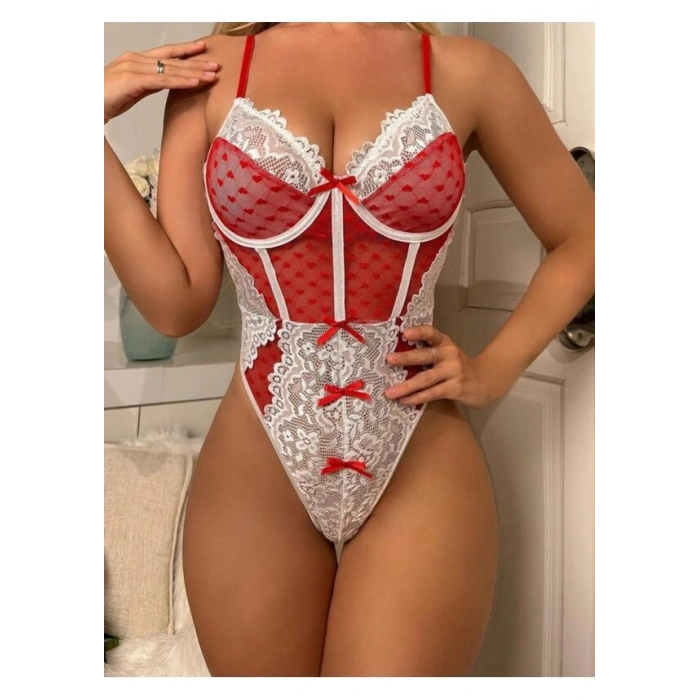 Hemşire Kostümü Dantel Body Set – Fantazi Giyim S/M/L/XL