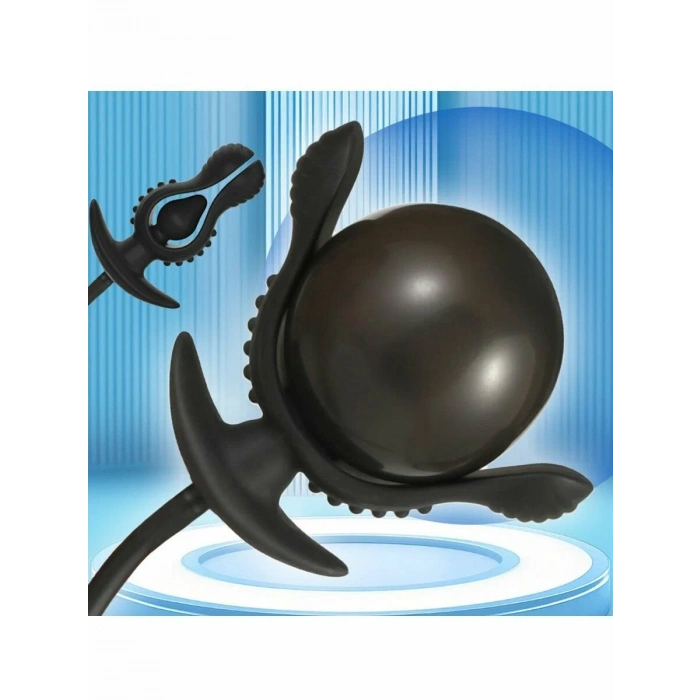 Şişirilebilir Anal Plug – 9 cm Pompalı Silikon Genişletici