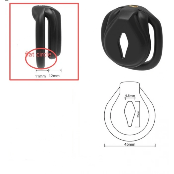 Flat Chastity Düz Yüzey Penis Kafesi – Kilitli Silikon Erkek Kilidi