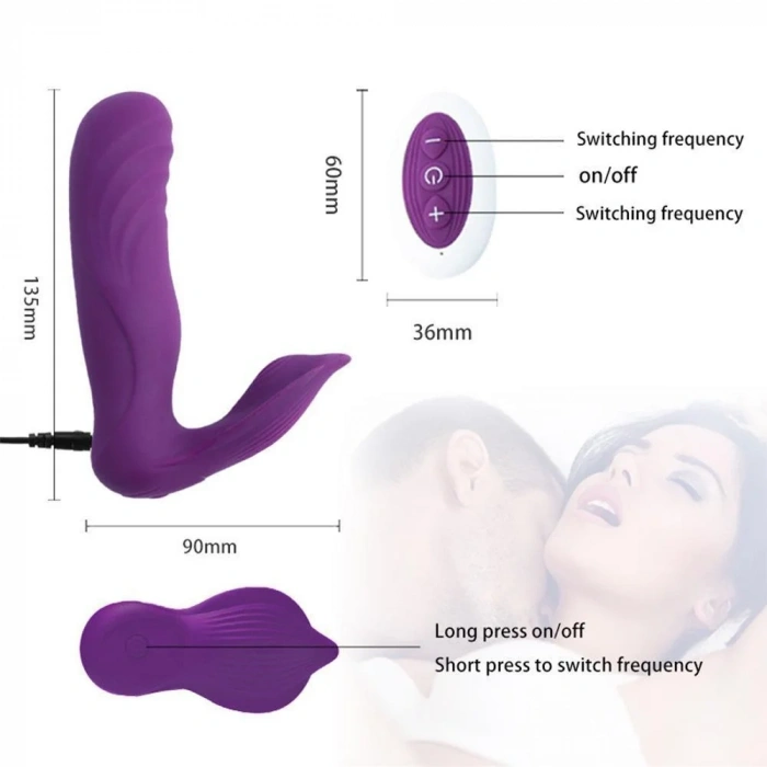 FEBIA Kablosuz Kumandalı Giyilebilir Vibratör – Çift Motorlu 2 in 1 Model
