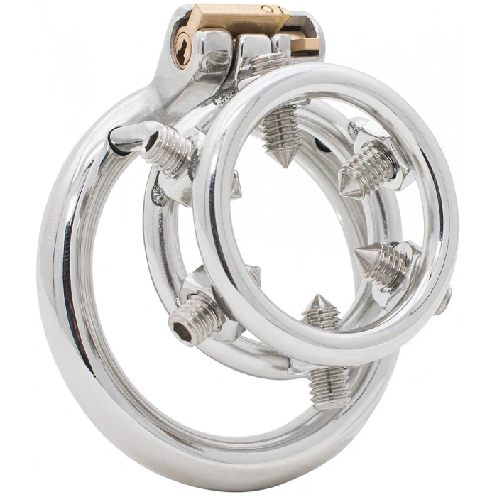 Dikenli Paslanmaz Çelik Chastity Cage S231 Erkek Bekaret Kilidi