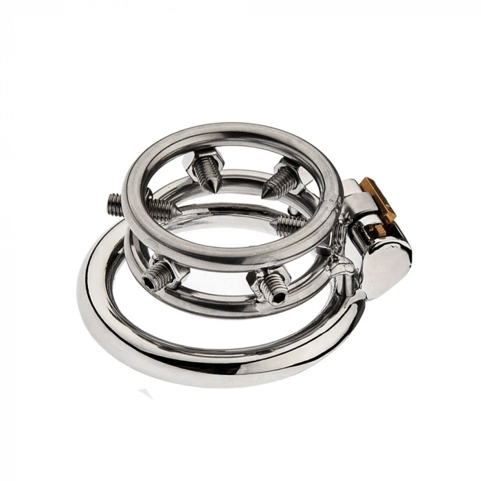 Dikenli Paslanmaz Çelik Chastity Cage S231 Erkek Bekaret Kilidi