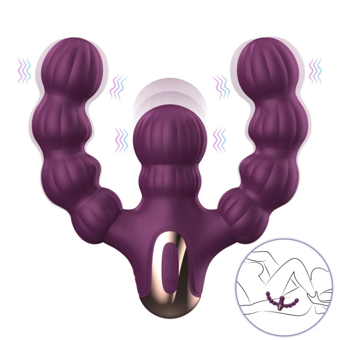 Alina Şarjlı Uzaktan Kumandalı İleri Geri Hareketli Yeni Nesil Kadın Çift Vibratörü