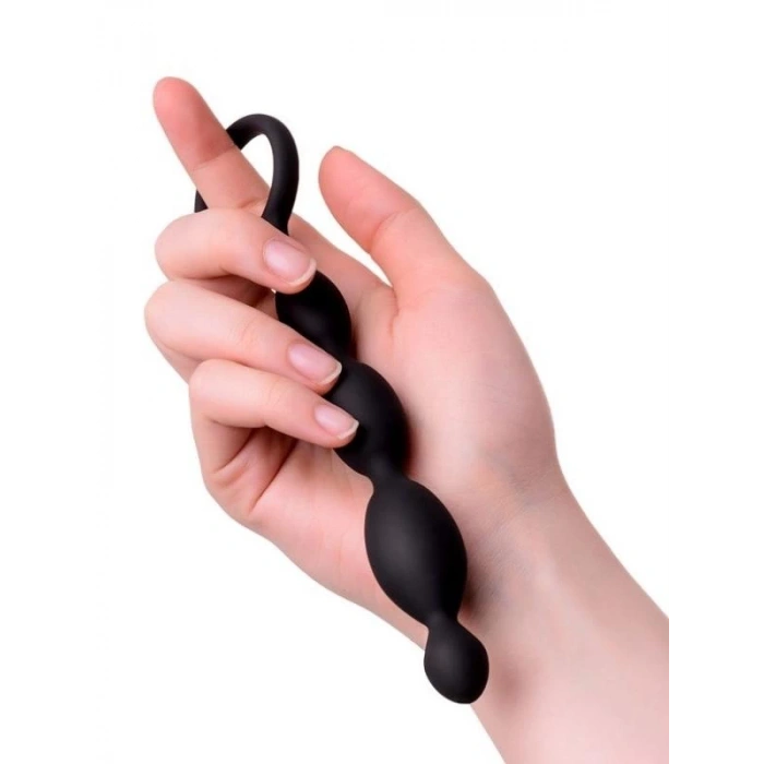 Anal Boncuk S Silikon Siyah 19,5cm