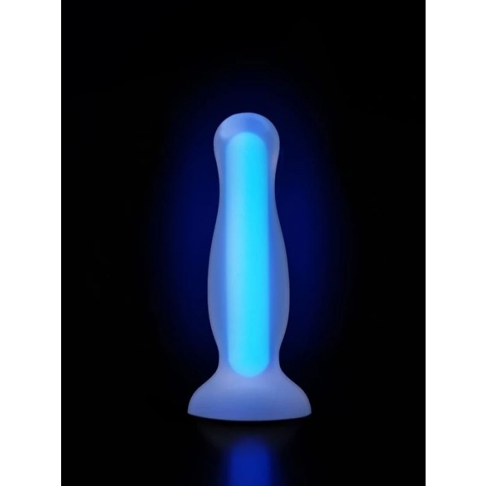 Beyond Kyle Glow Gece Parlayan Anal Plug , Silikon, Şeffaf, 10 cm