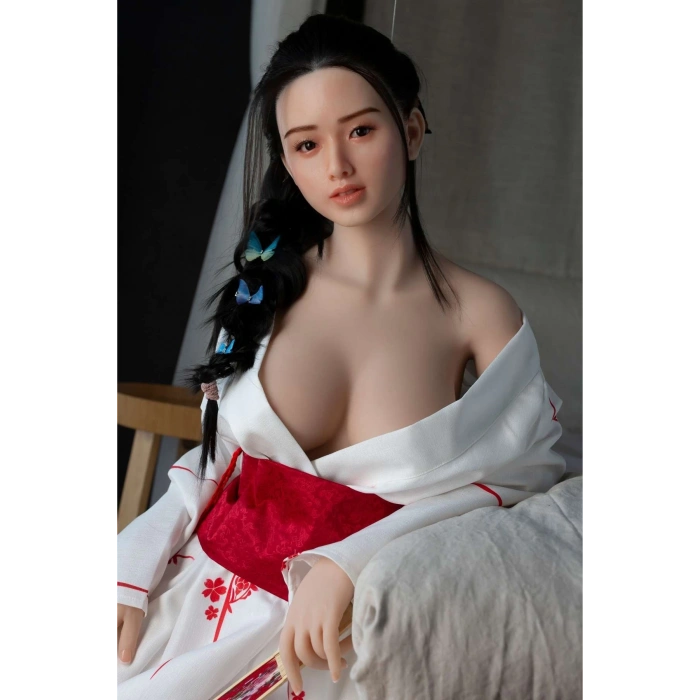 Cassy - Silicone Head Hair Transplant Evo Skeleton Sex Doll İskeletli Tam Realistik Manken 158 CM