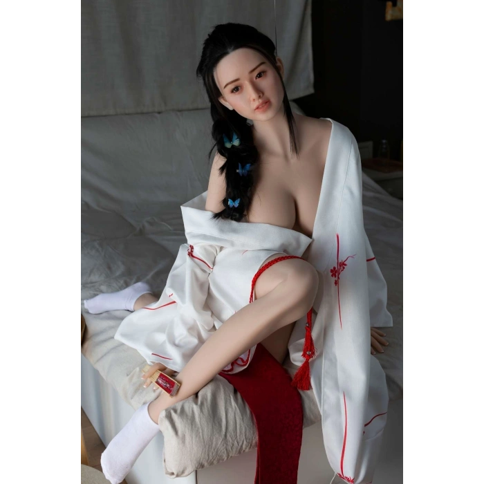 Cassy - Silicone Head Hair Transplant Evo Skeleton Sex Doll İskeletli Tam Realistik Manken 158 CM