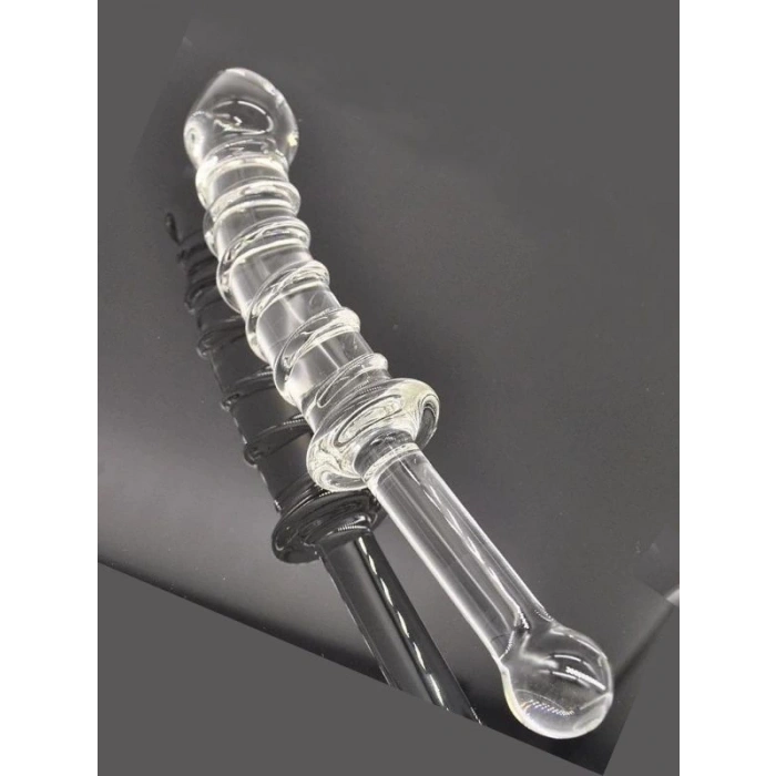 23cm Tırtıklı Cam Dildo