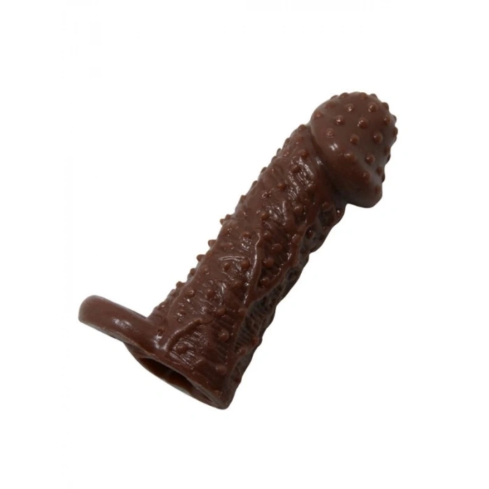 4 cm Uzatmalı Damarlı Penis Kılıfı Esmer
