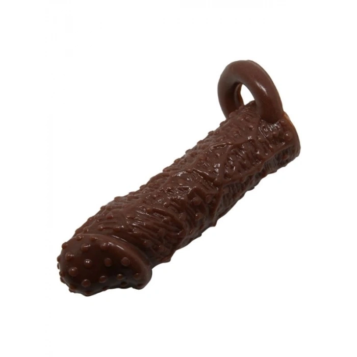 4 cm Uzatmalı Damarlı Penis Kılıfı Esmer