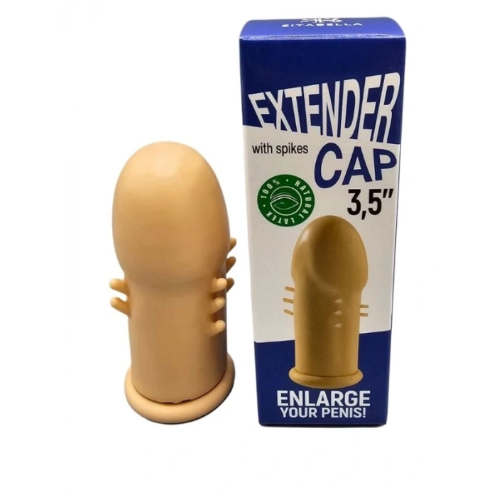 CENSAN Extender Cap Sitabella Penis Klıfı, 3.5 inç, antenli, lateks