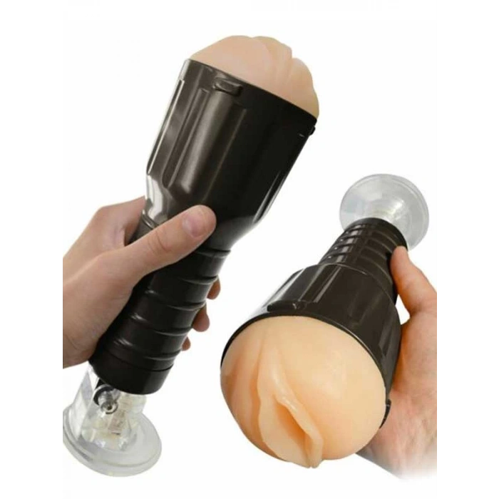 Desire Cup Fener Tipi Vantuzlu Suni Vajina Mastürbatör - Siyah