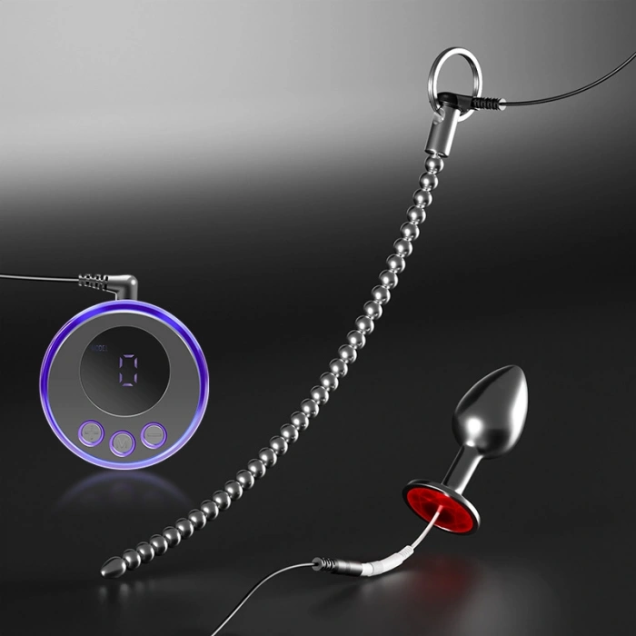 E-Stim Boncuklu Üretral Dilatör ve Anal Plug Seti
